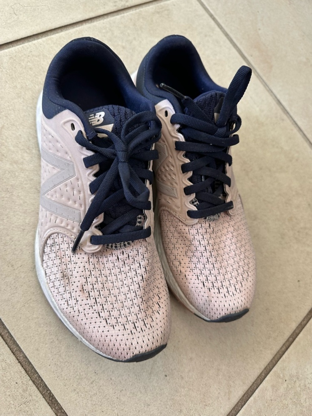 New Balance Pink and Navy Athletic Sneakers